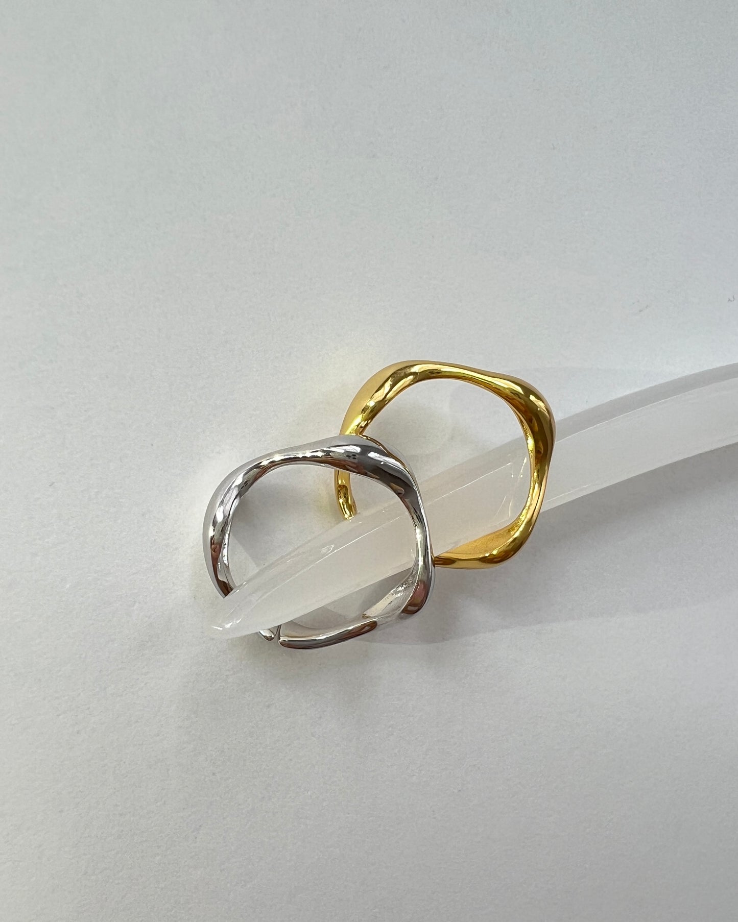 wave sterling silver rings